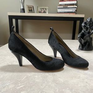 Ask Alice Black Mohair Heels - Size 5.5